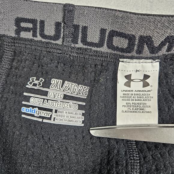 Under Armour Base 3.0 Pants Mens XXL Black Fitted Thermal Waffle Athletic - Picture 5 of 12